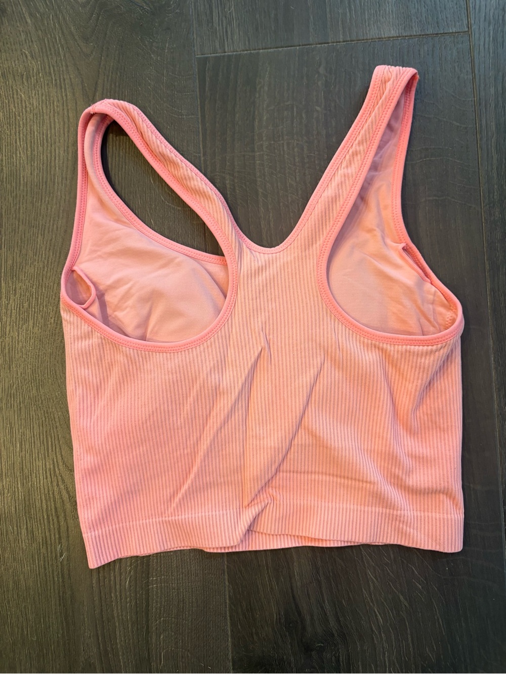 CALIA by Carrie Underwood Pink Ribbed Crop Tank - Picture 2 of 3